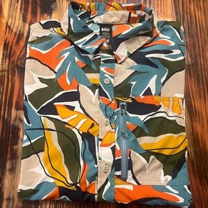 REI colorful button down shirt. Size Medium